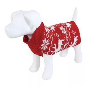 Dog Sweater Large Red Fair Isle Pattern Christmas Sweater